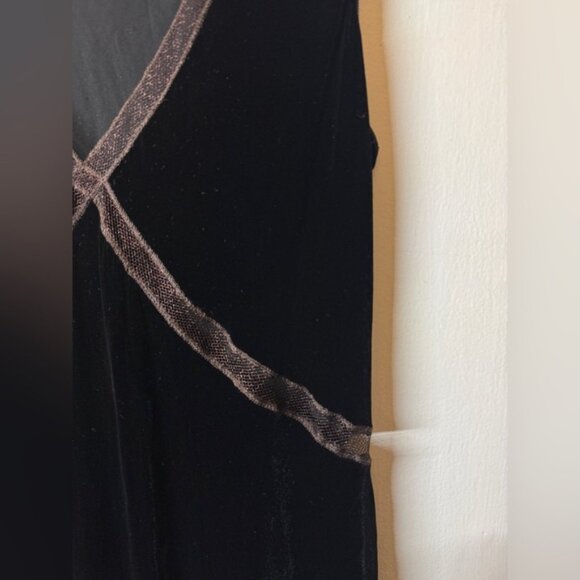 Vintage Y2K Bergdorf Goodman Rosa Nichols Silk Blend Velvet Maxi Slip Dress S - Picture 5 of 16
